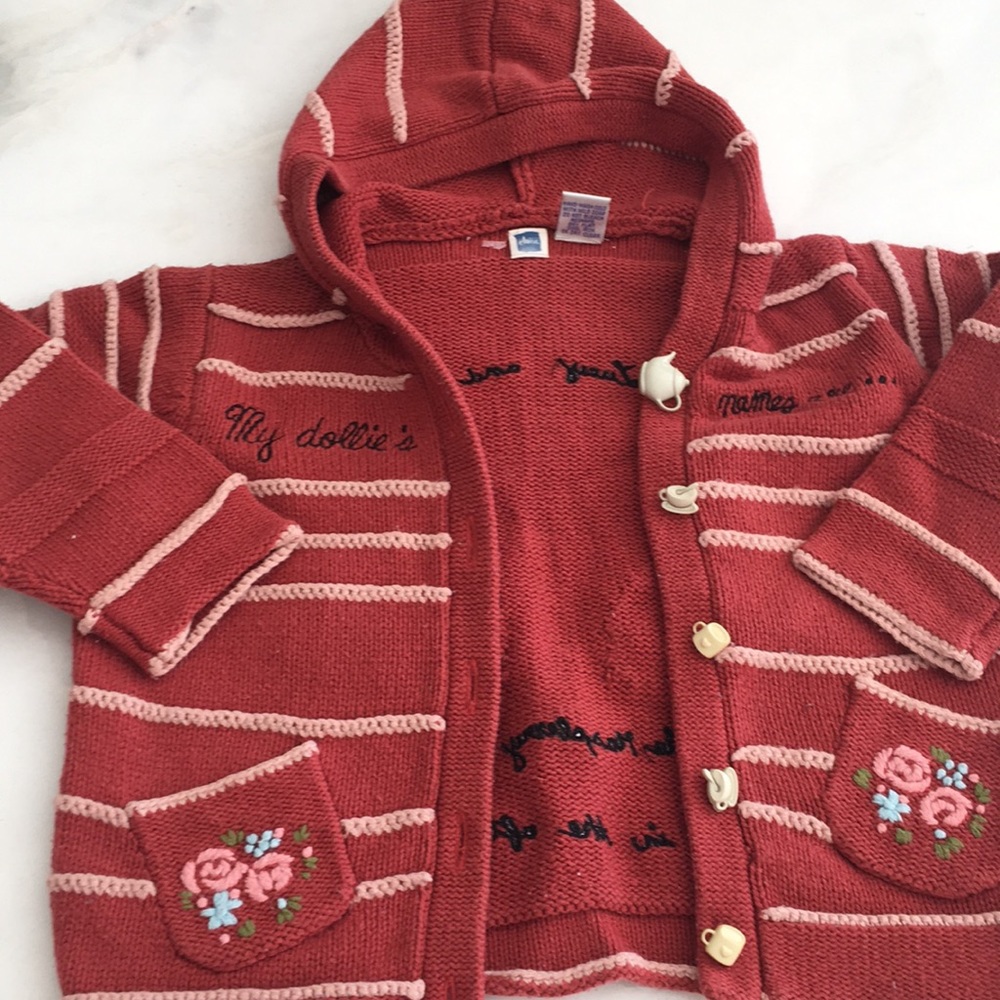 Eloise Girls Rust Color Knit Sweater-Size 18/24 Months